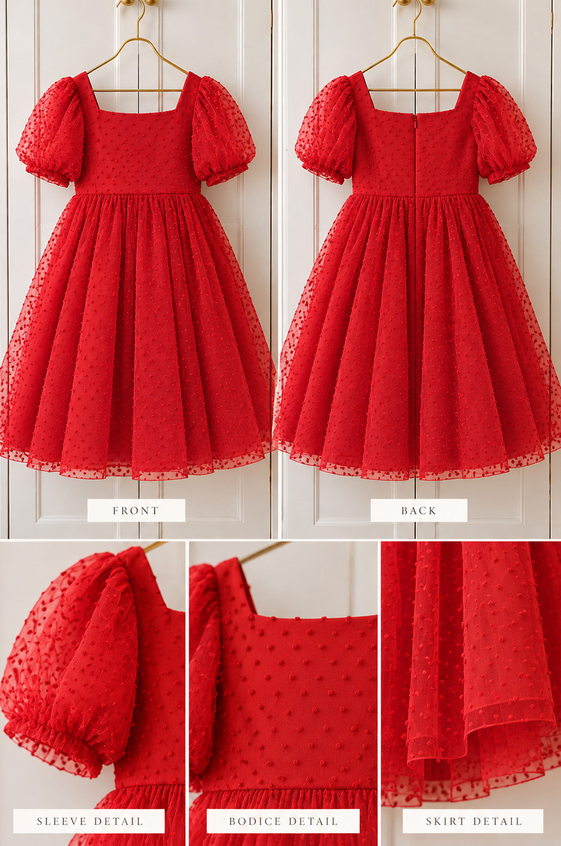 Elvene in Spotty Red Xmas Party Dress