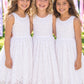 Ember in Ivory White ~ Party or Flower Girl Dress