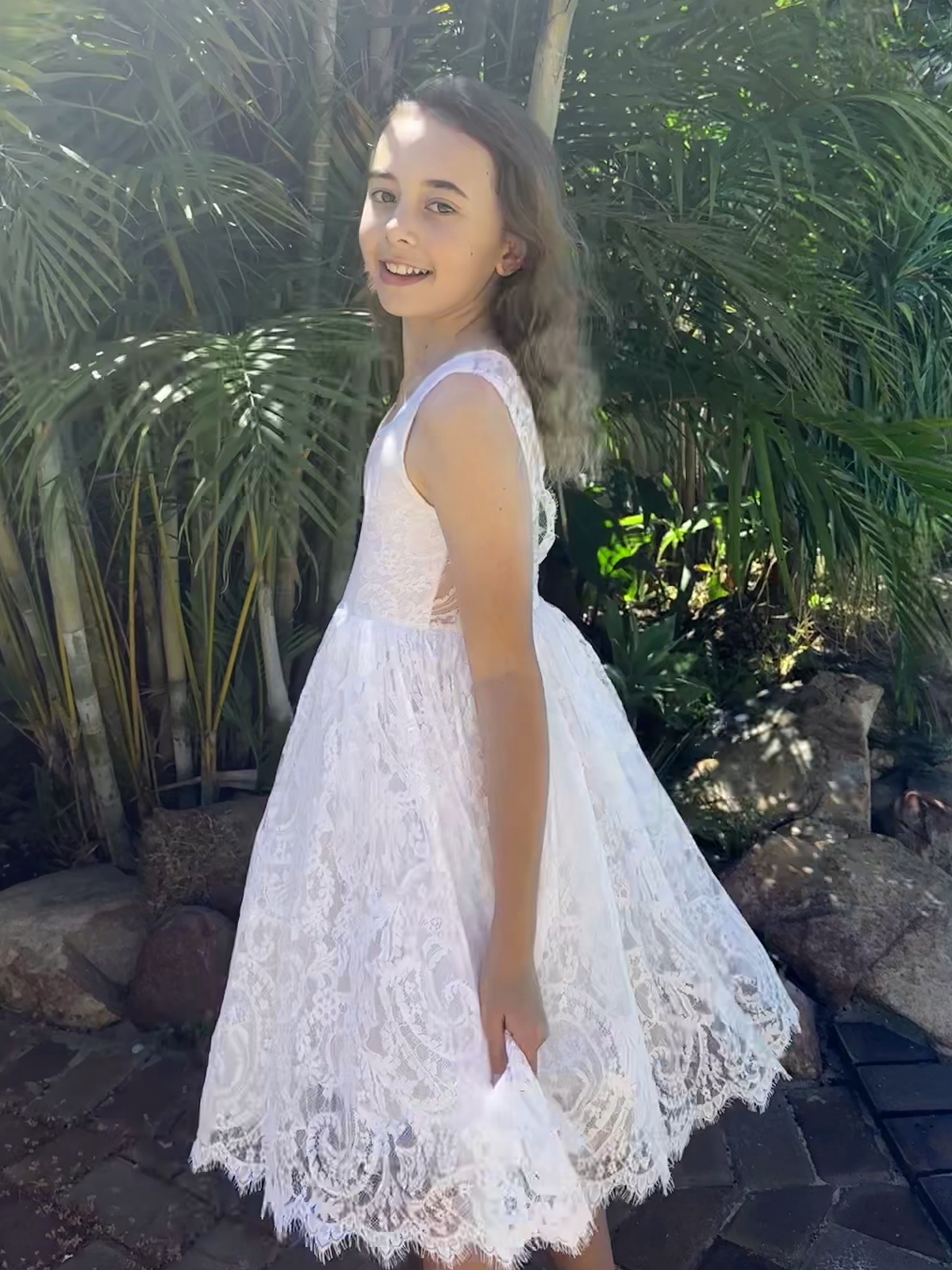 Ember in Ivory ~ Party or Flower Girl Dress