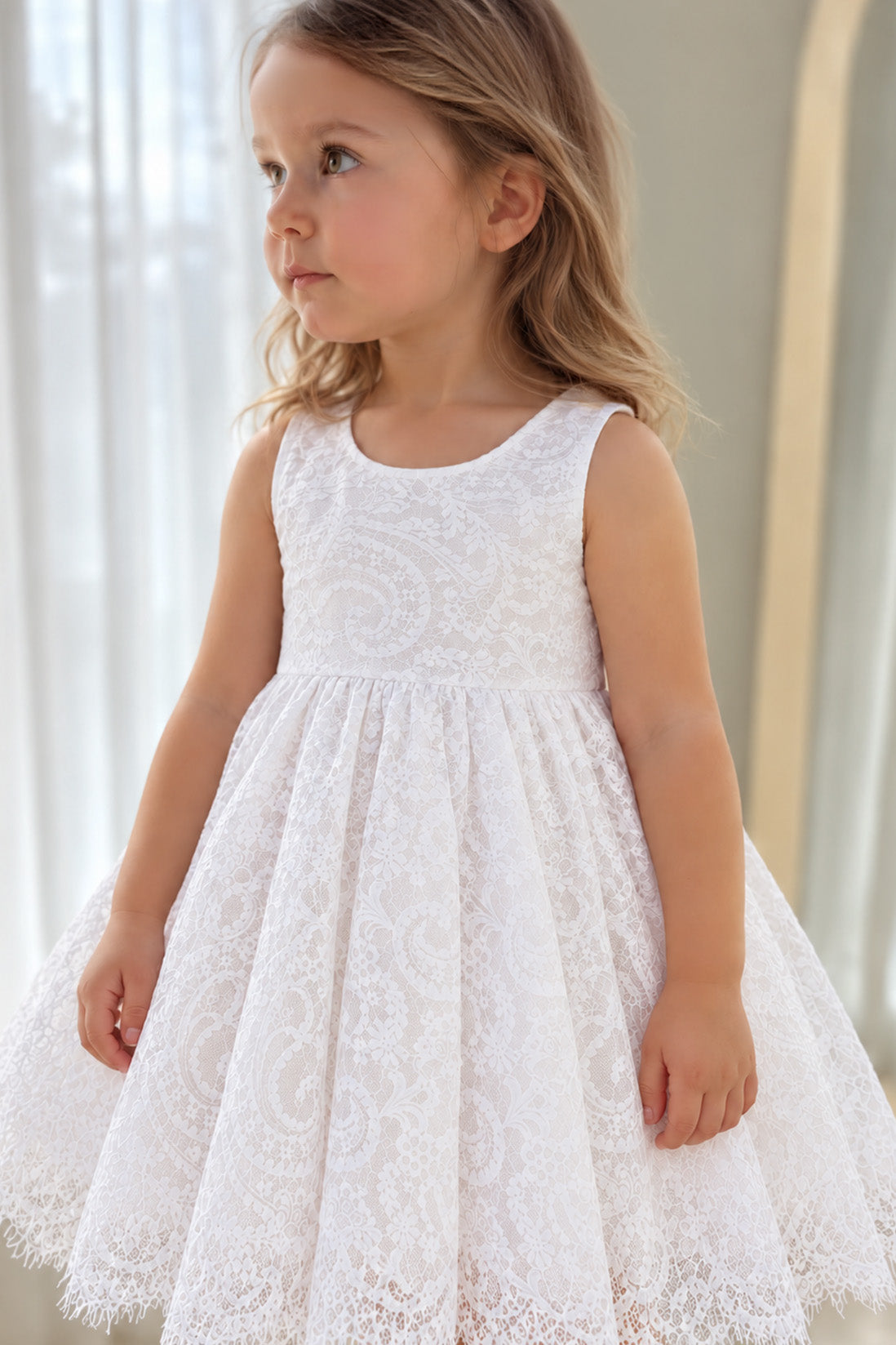 Ember in Ivory White (Baby + Toddler) ~ Party or Flower Girl Dress
