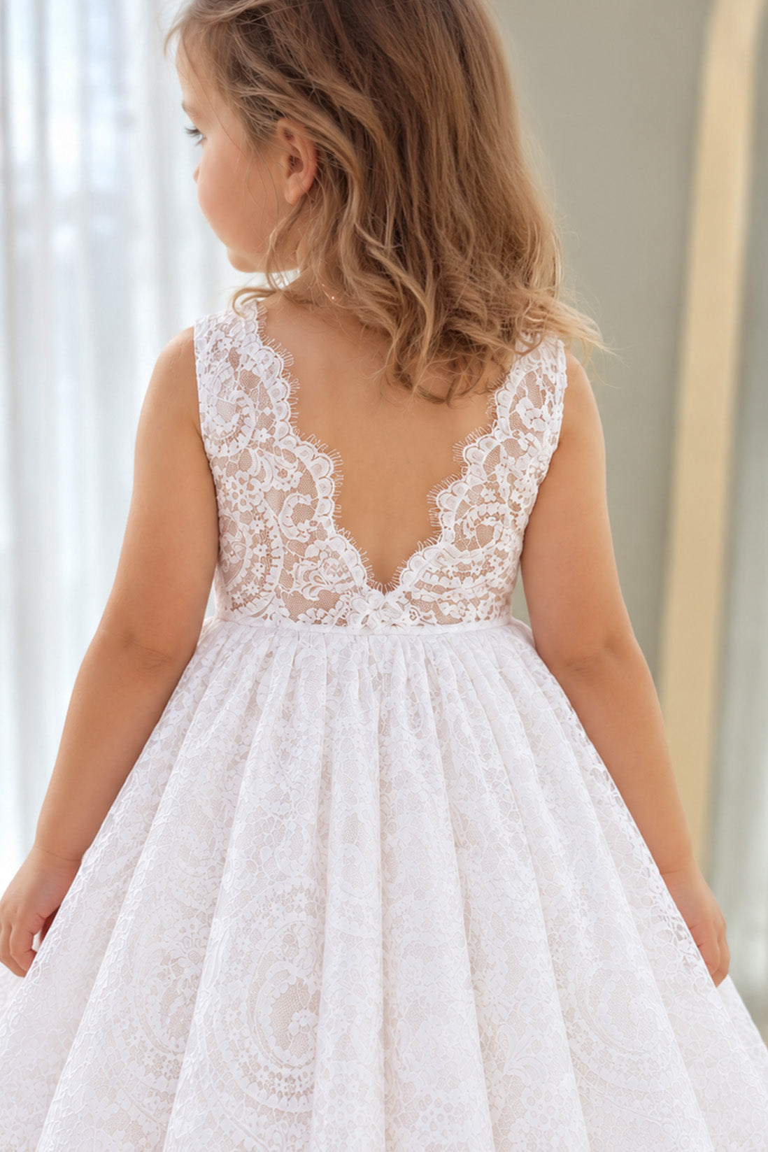 Ember in Ivory White (Baby + Toddler) ~ Party or Flower Girl Dress