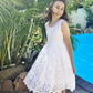 Ember in Ivory White ~ Party or Flower Girl Dress