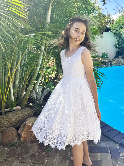 Ember in Ivory ~ Party or Flower Girl Dress