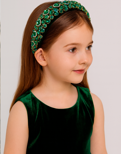 Enchanted Emerald (Ages 6-Adult) with a pink satin drawstring bag.