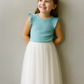Enchanted Ruffle Tutu in Cotton Ivory White