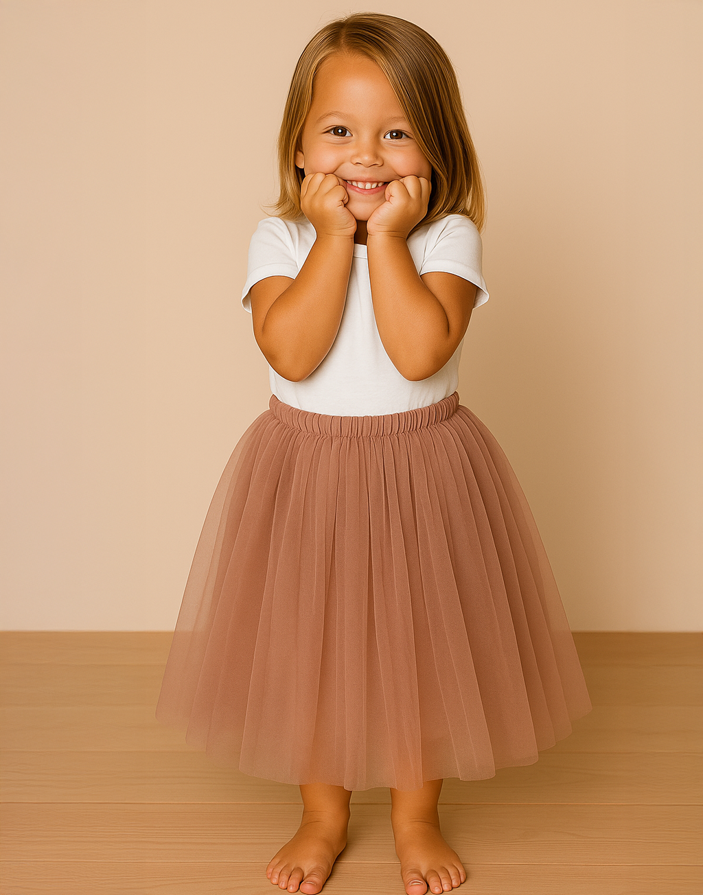 Enchanted Ruffle Tutu in Dusty Rose