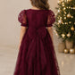 Estelle in Burgundy ~ Party or Flower Girl Dress