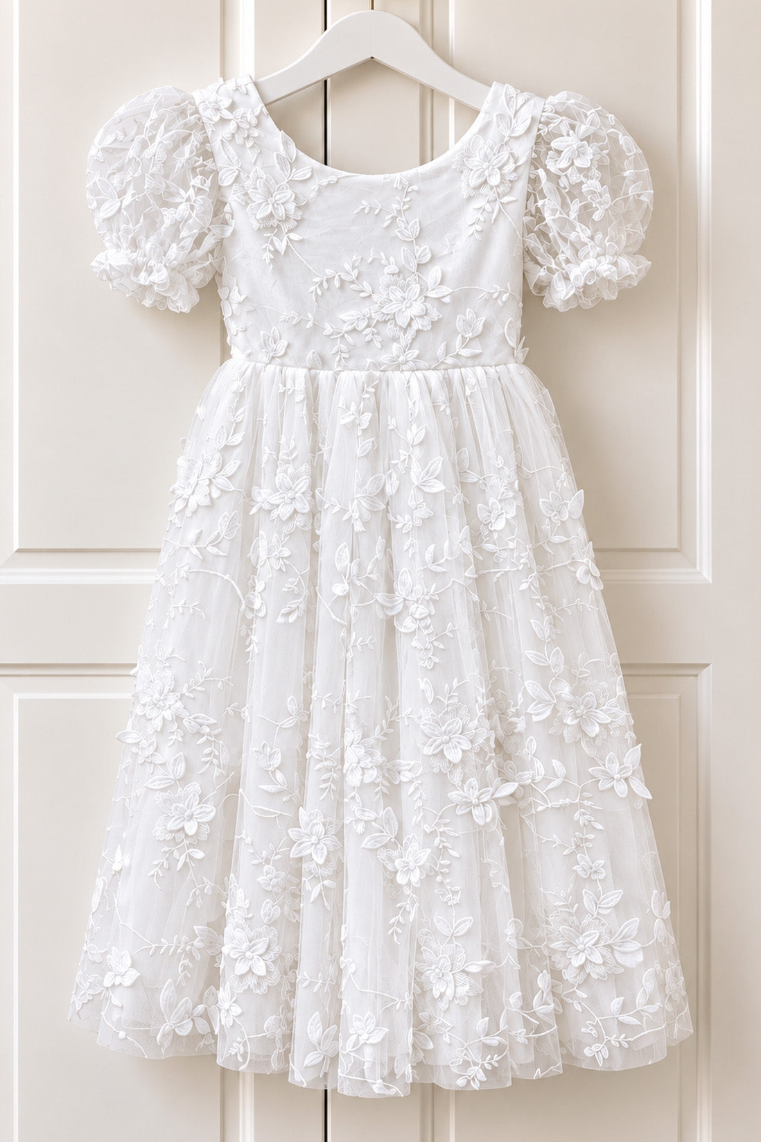 Estelle in Ivory White ~ Party or Flower Girl Dress