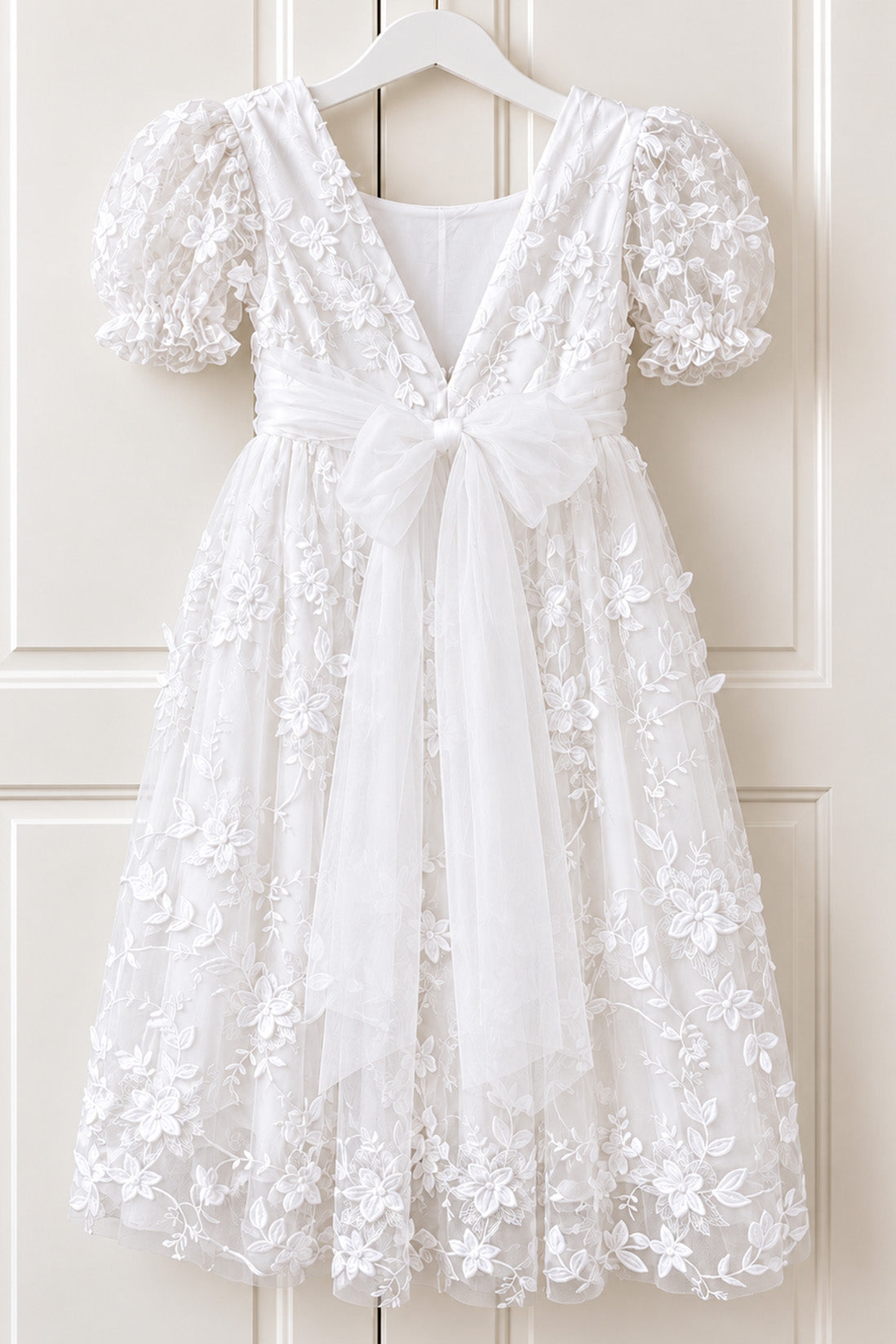 Estelle in Ivory White ~ Party or Flower Girl Dress
