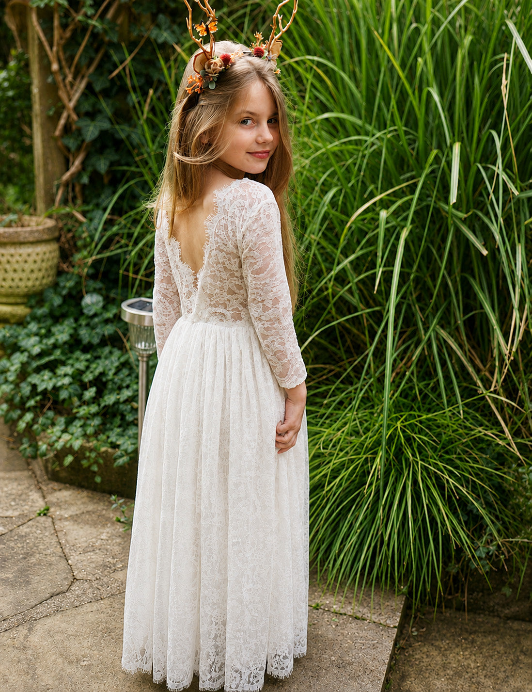 Evelyn ~ Ivory White Lace Dress ~ Flower Girl | Party Dress