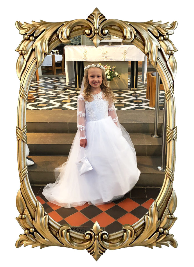 Cynthia in White - Flower Girl or Communion Dress