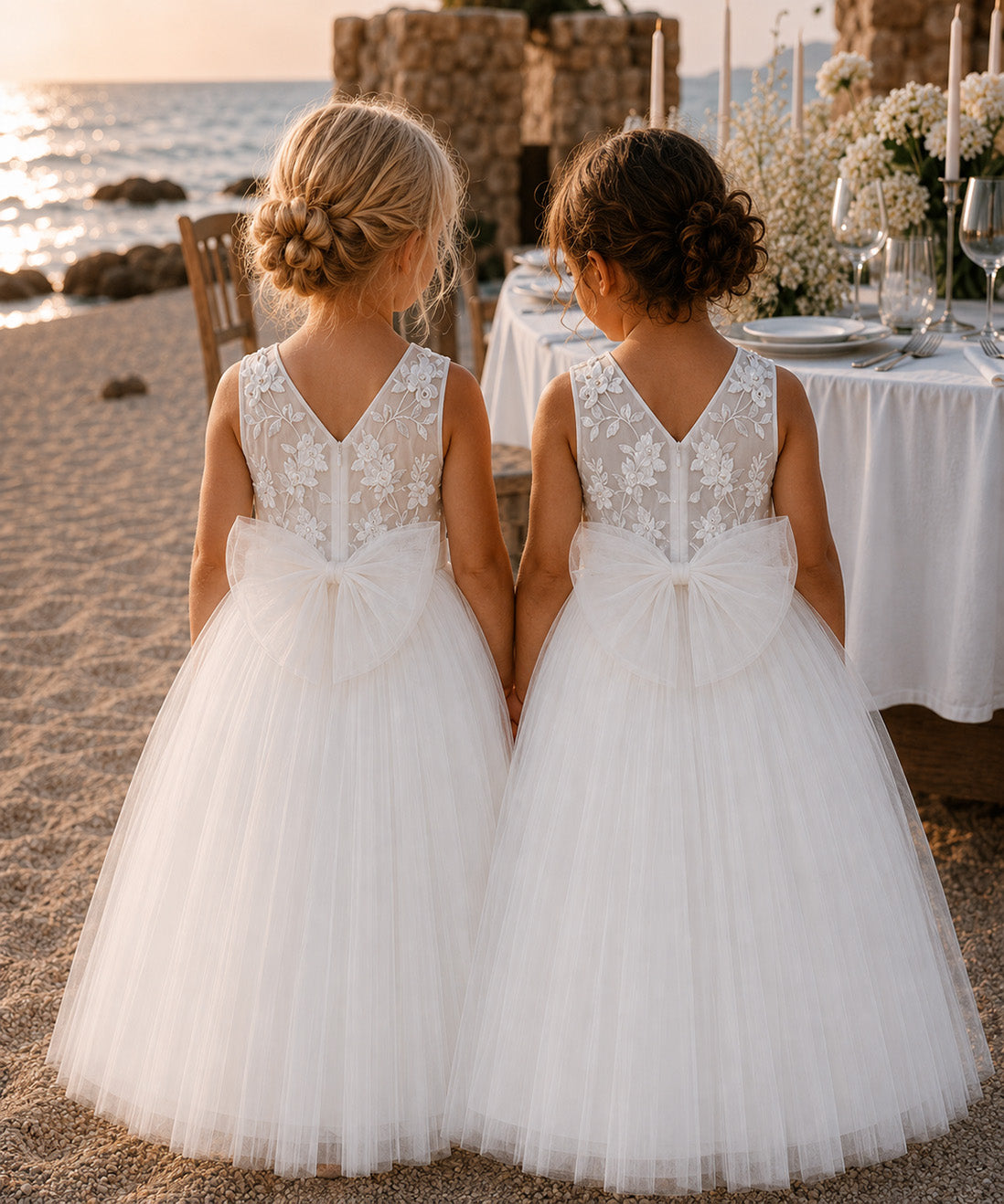 Fern in Ivory White  ~ Flower Girl Dress