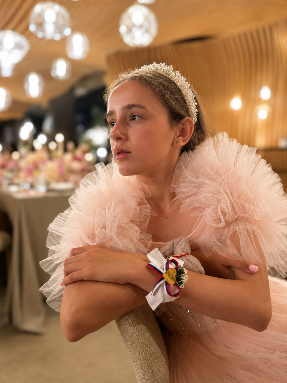Fiora in Ballet Pink Party Dress + Bolero (Tween/Teen)