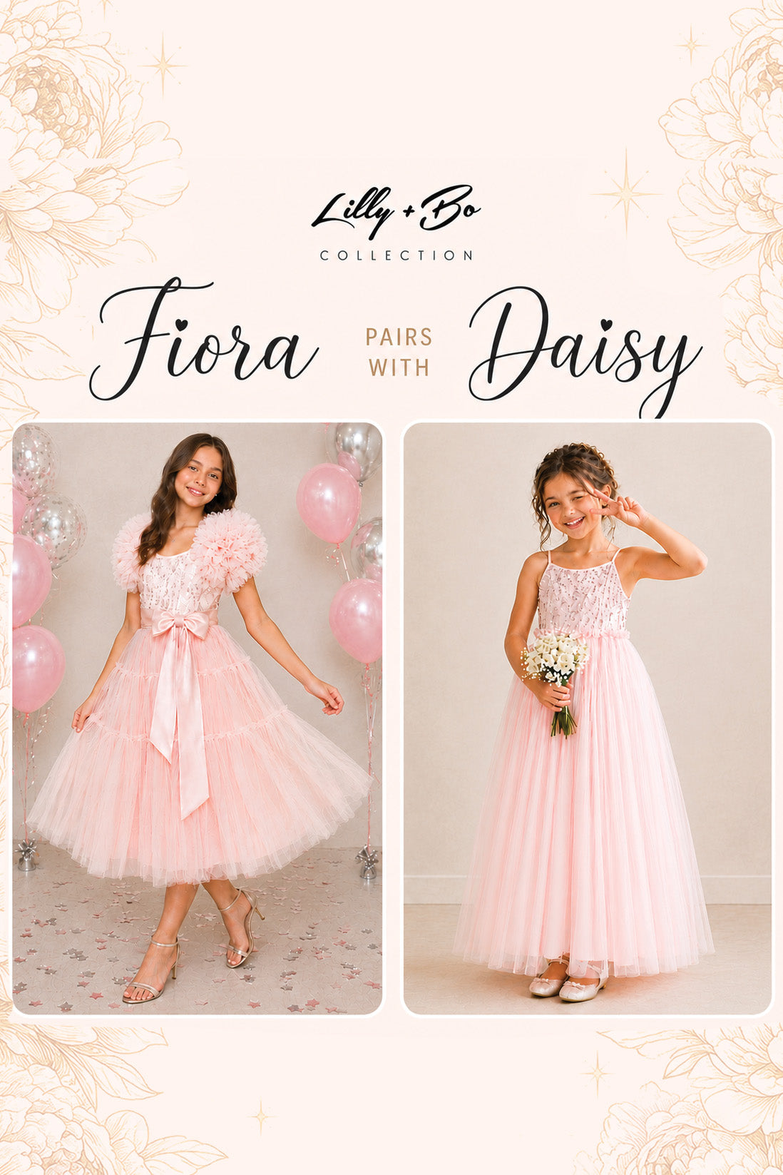 PREORDER - Daisy ~ Ballet Pink Party Girl Dress /Flower Girl Dress