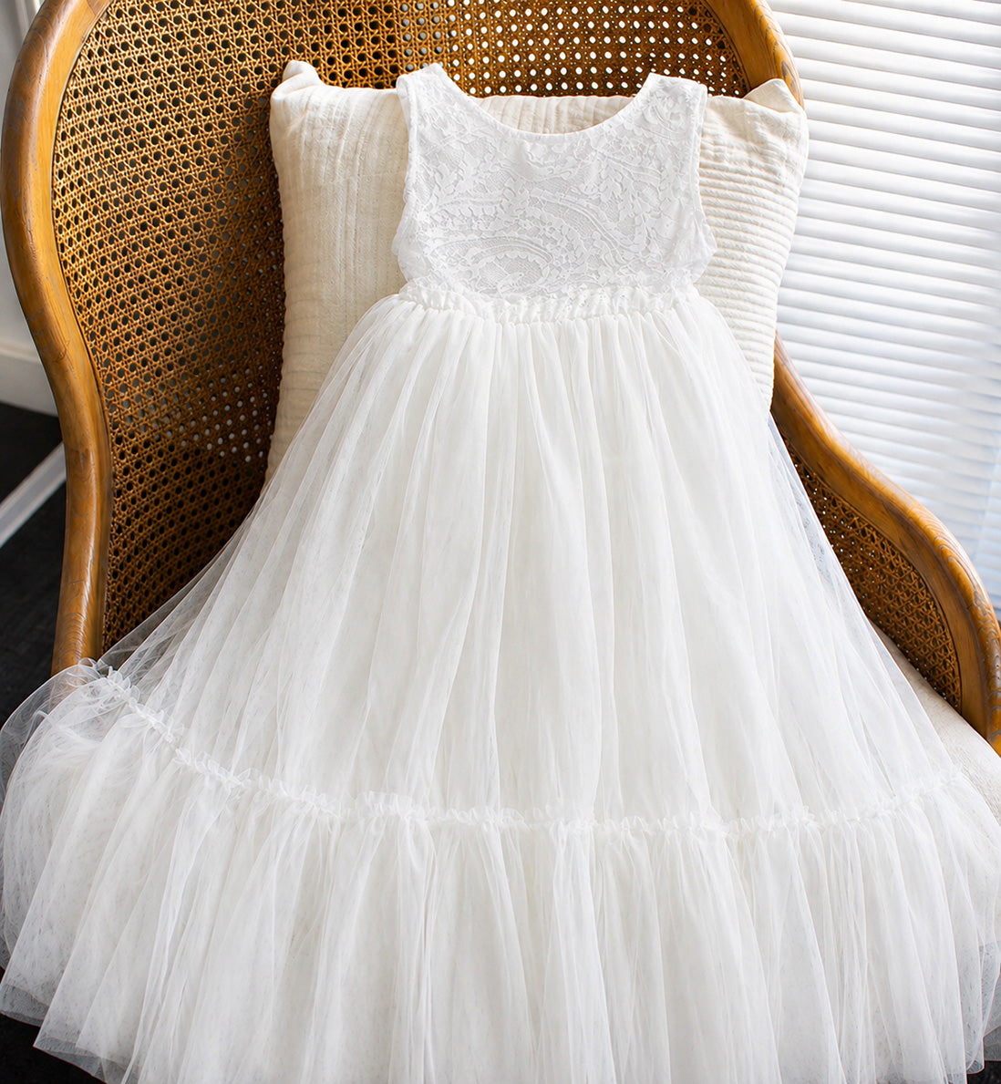 Flora in Ivory White ~ Party or Flower Girl Dress