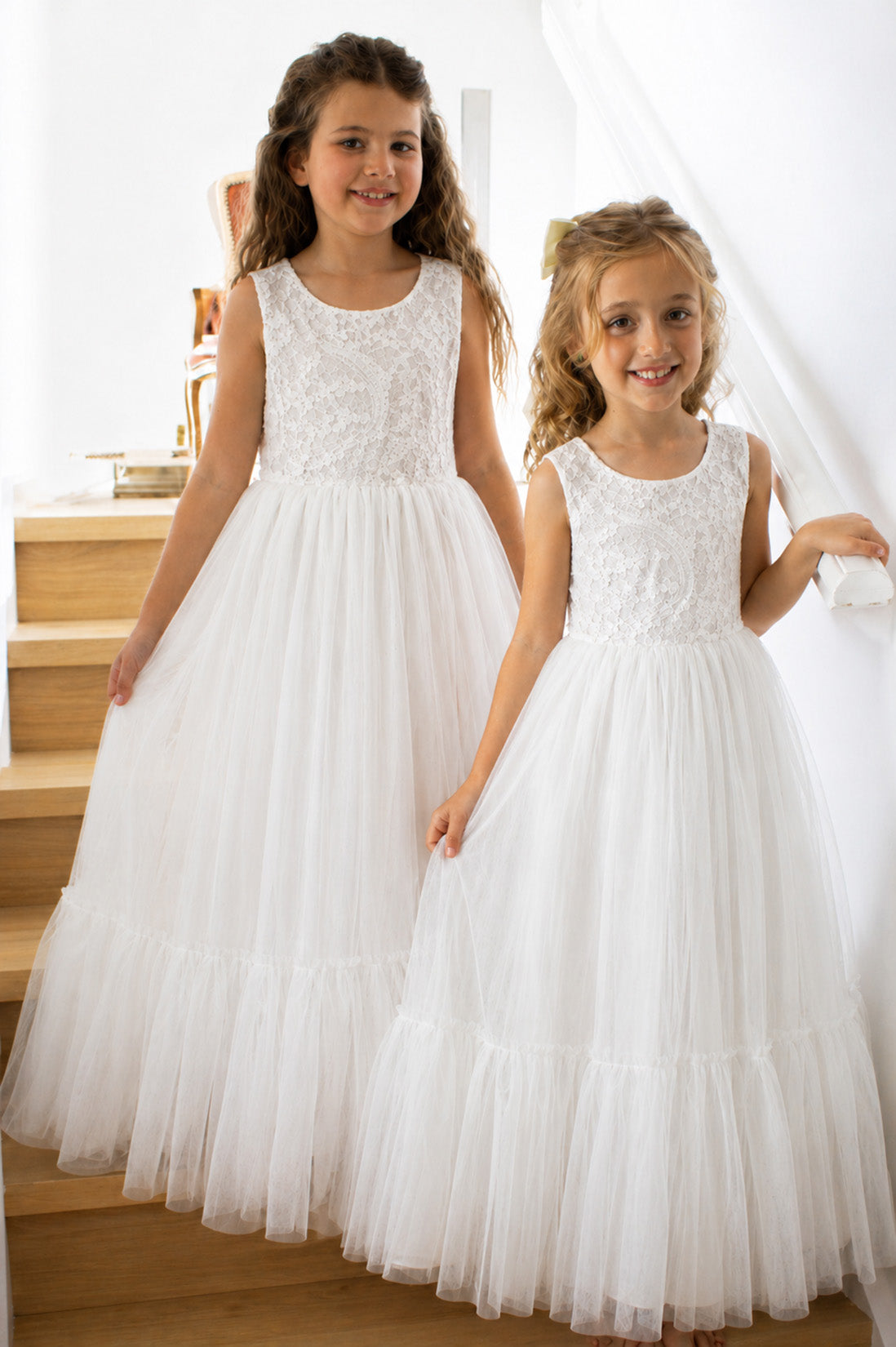 Flora in Ivory White ~ Party or Flower Girl Dress