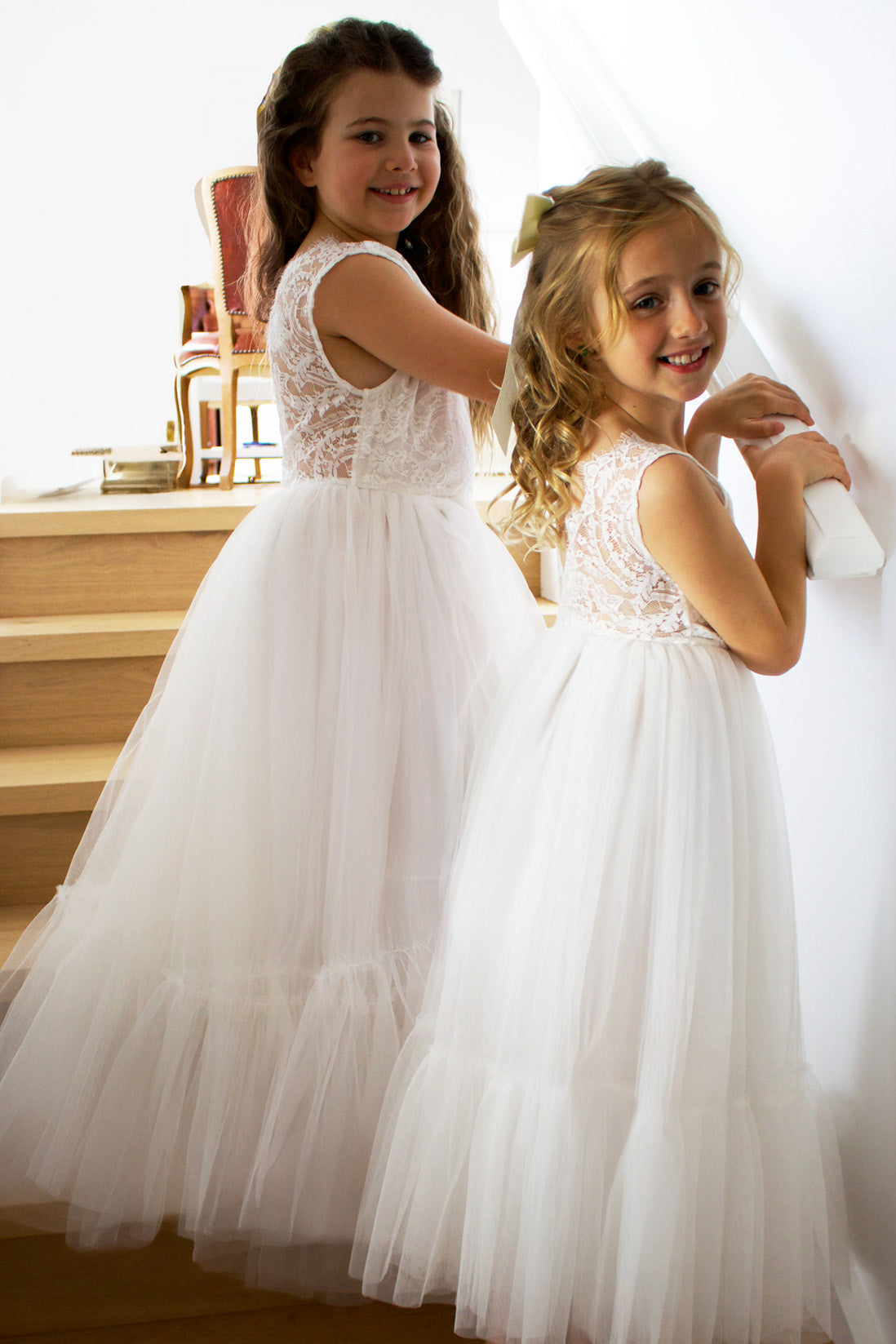 Flora in Ivory White ~ Party or Flower Girl Dress