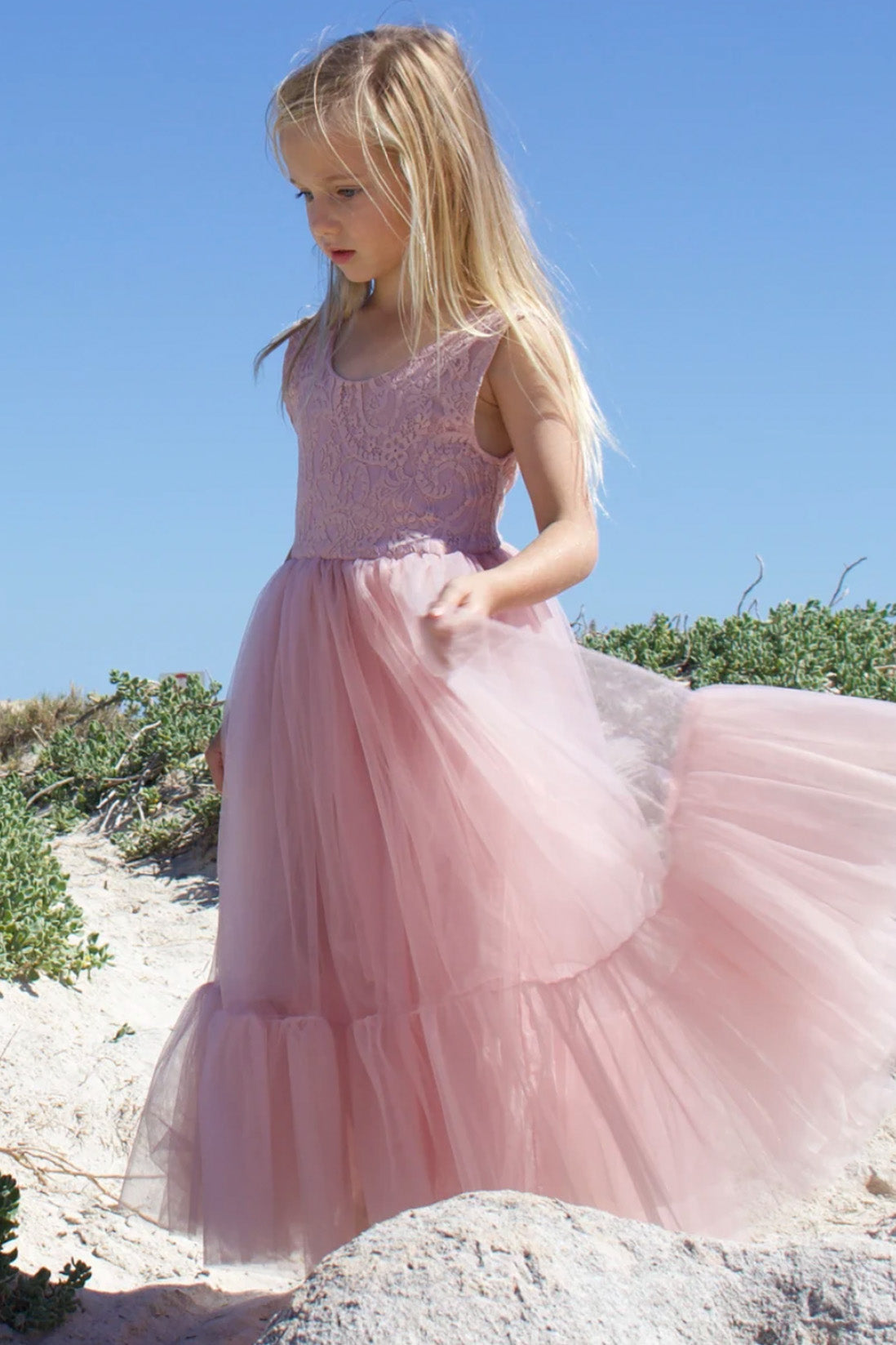 Flora in Dusty Rose ~ Party or Flower Girl Dress