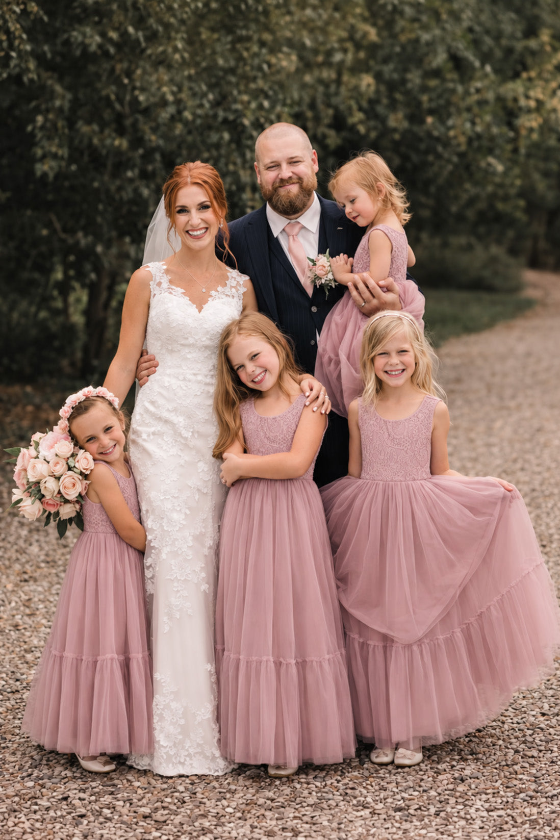 Flora in Dusty Rose ~ Party or Flower Girl Dress