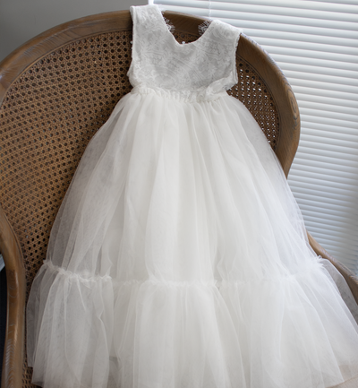 Flora in Ivory ~ Party or Flower Girl Dress