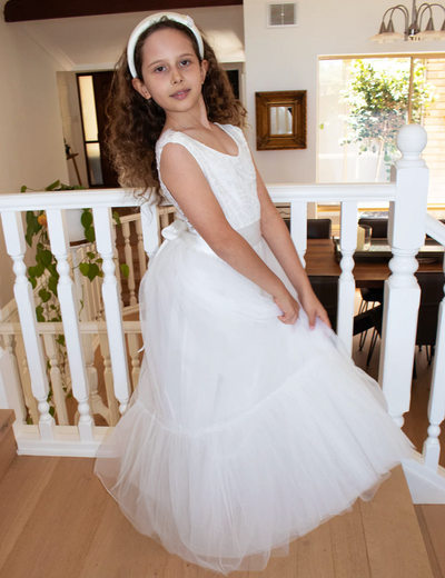 Flora in Ivory White ~ Party or Flower Girl Dress