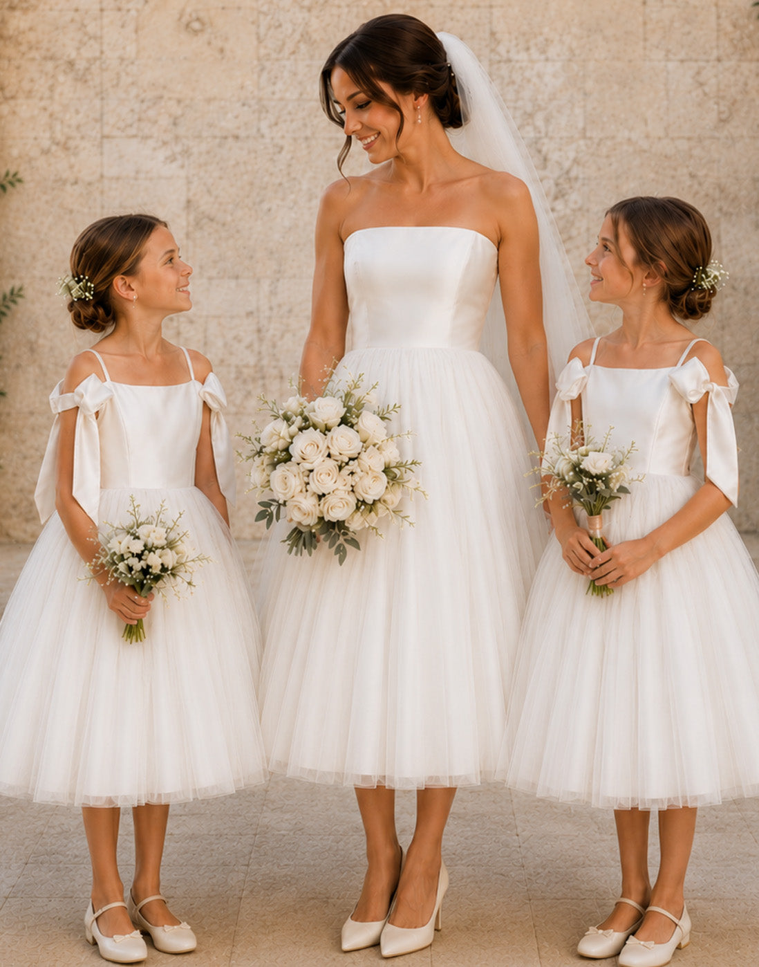 Fran in Ivory White - Party of Flower Girl Dress