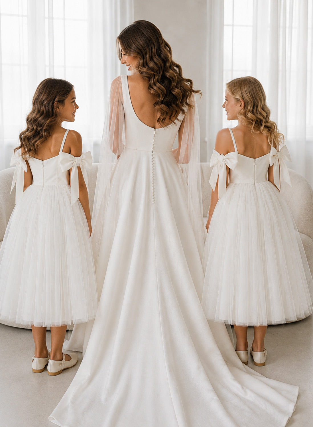 Fran in Ivory White - Party of Flower Girl Dress