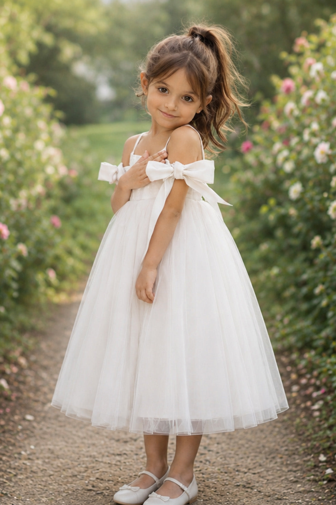 Fran in Ivory White - Party of Flower Girl Dress