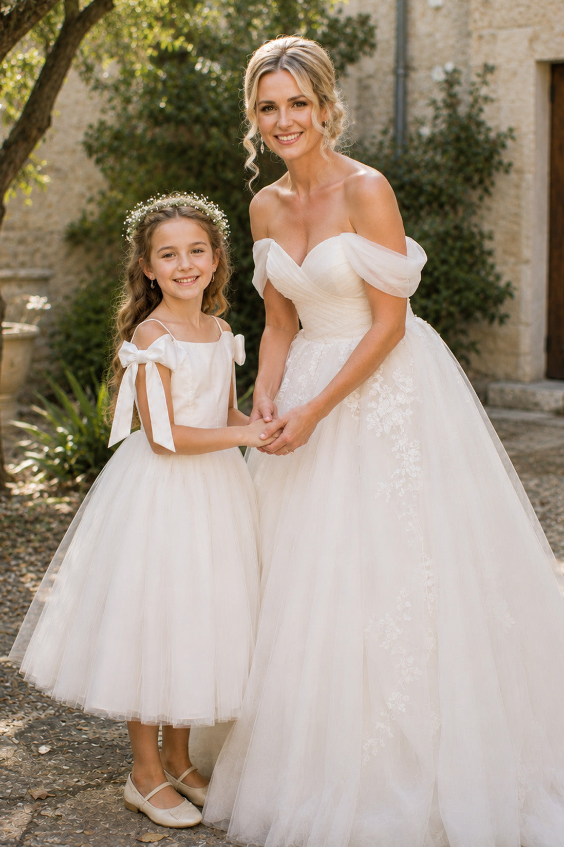 Fran in Ivory White - Party of Flower Girl Dress
