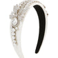 Gatsby Rhinestone Headband (Ages 8-Adult) with a pink satin drawstring bag