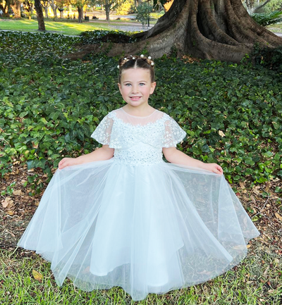 Grace ~ White Flower Girl or Communion Dress