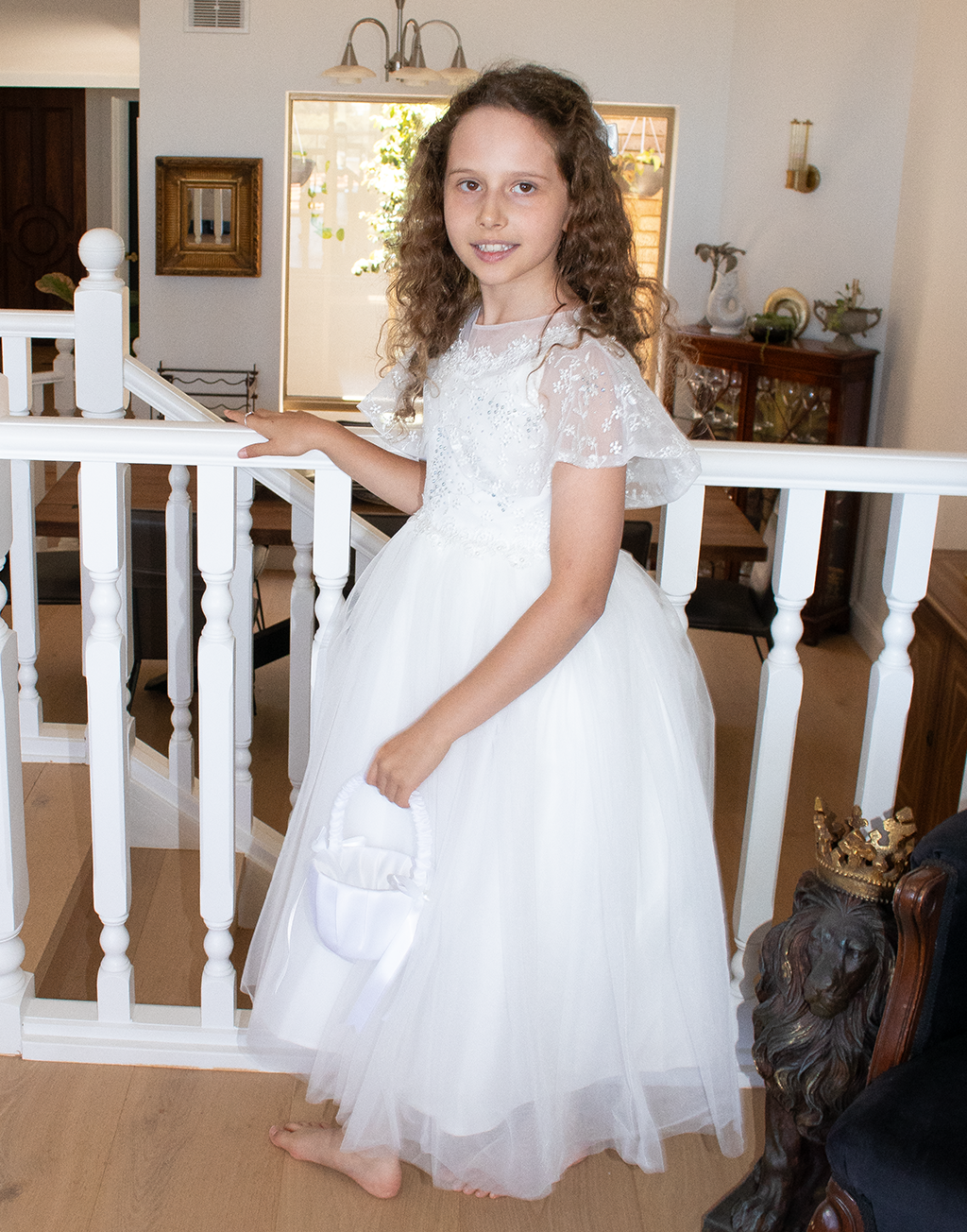 Grace ~ Off White Flower Girl or Communion Dress