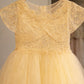 Grace in Champagne/Gold Flower Girl or Party Dress