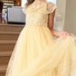 Grace in Champagne/Gold Flower Girl or Party Dress