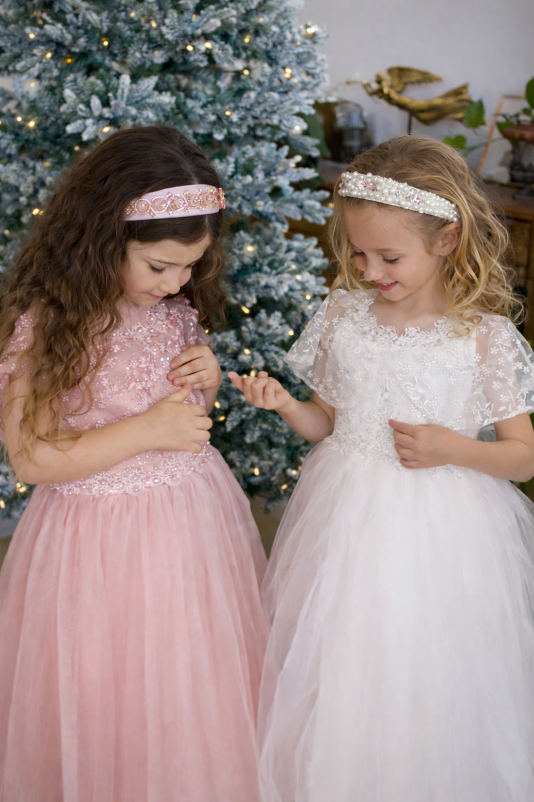 Grace in Ivory White Flower Girl or Communion Dress