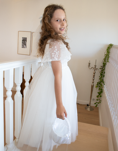 Grace ~ Off White Flower Girl or Communion Dress