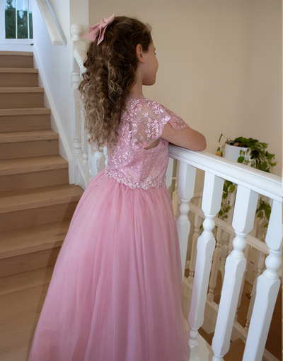 Grace in Dusty Rose Party Dress or Flower Girl