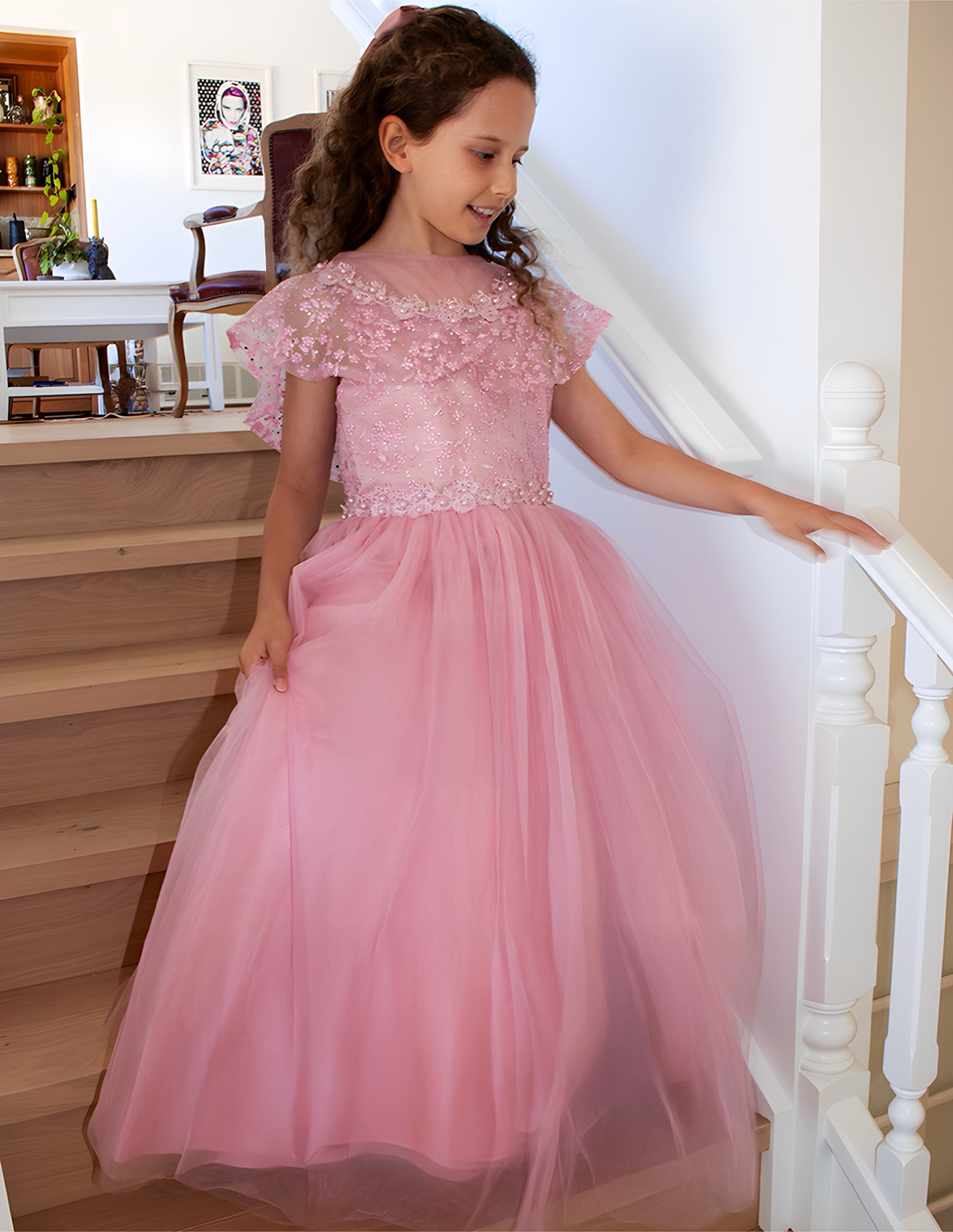 Grace in Dusty Rose Party Dress or Flower Girl