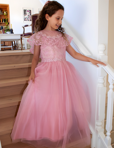 Grace in Dusty Rose Party Dress or Flower Girl