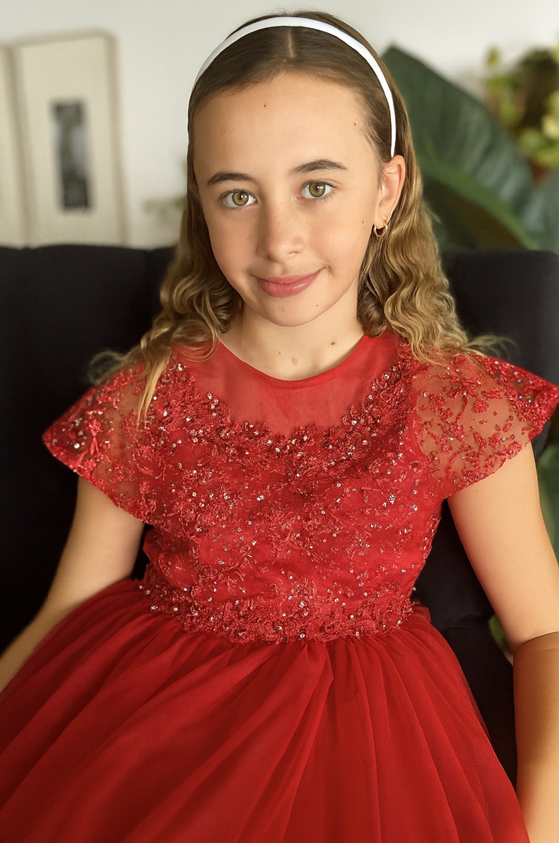 Grace in Red Party Dress or Flower Girl