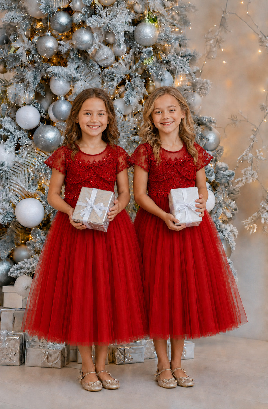 Grace in Red Party Dress or Flower Girl