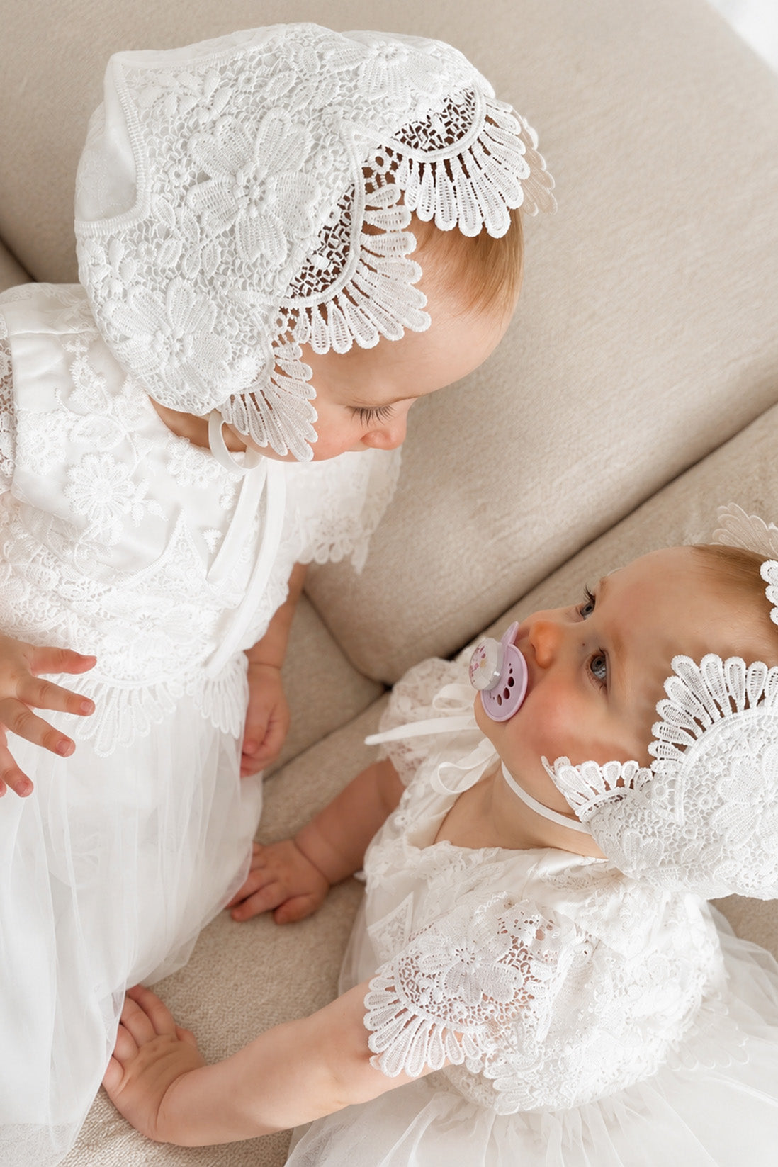 Harriet Baptism Christening Gown with Bonnet