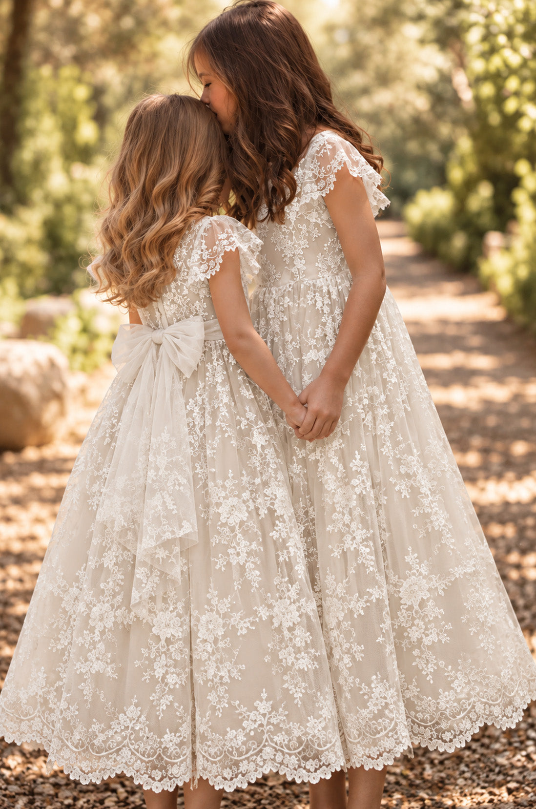 Hazel in Antique Cream - Party of Flower Girl Dress