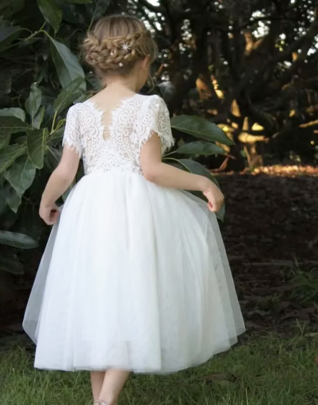 Hazel in Ivory White ~  Flower Girl /Party Dress