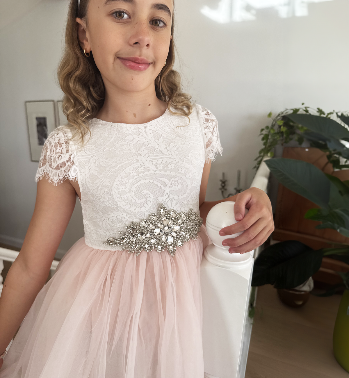 Hazel in Baby Pink ~  Flower Girl /Party Dress