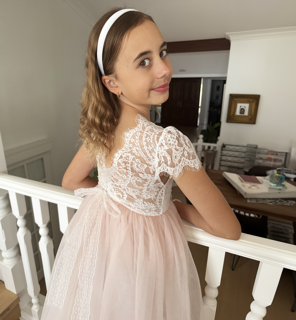 Hazel in Baby Pink ~  Flower Girl /Party Dress