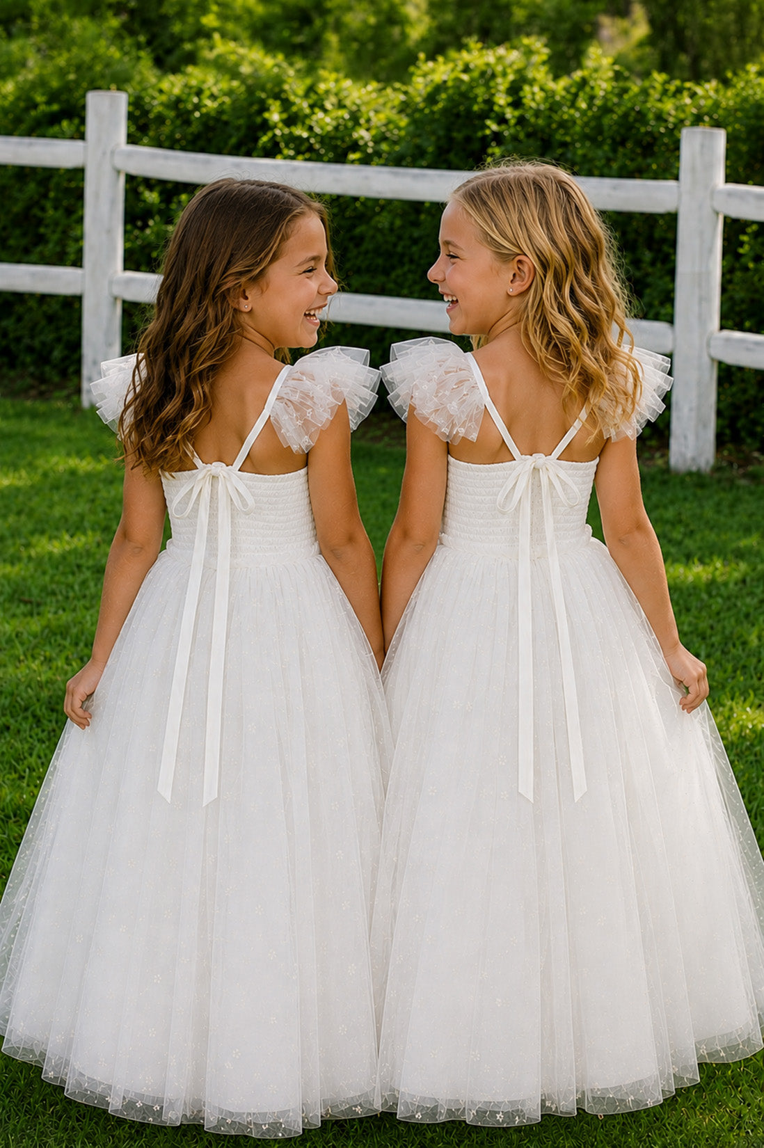 Heidi ~ Ivory White Party Girl Dress /Flower Girl Dress