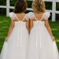 Heidi ~ Ivory White Party Girl Dress /Flower Girl Dress
