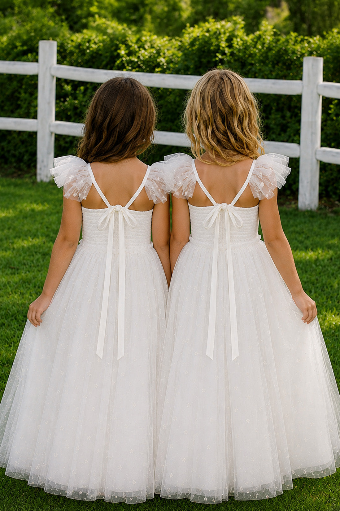 Heidi ~ Ivory White Party Girl Dress /Flower Girl Dress