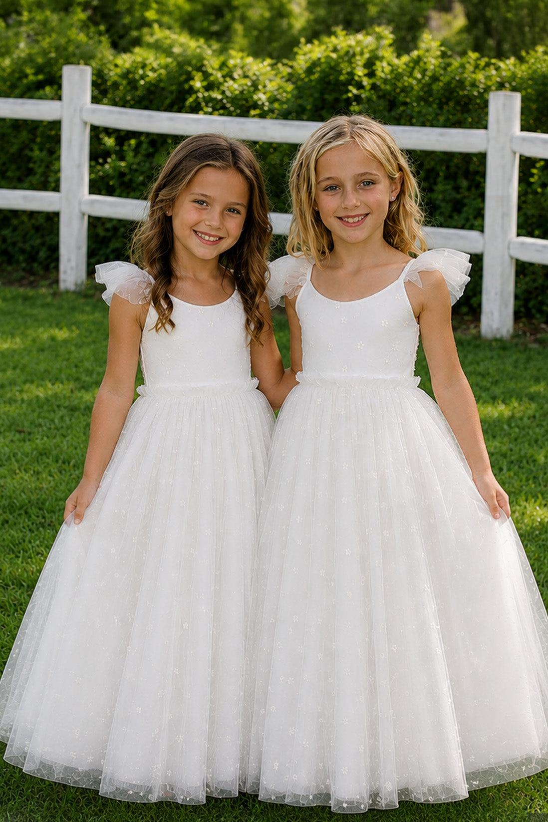 Heidi ~ Ivory White Party Girl Dress /Flower Girl Dress